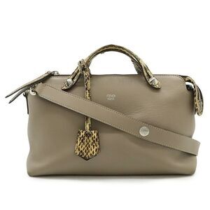 Fendi By The Way Medium Leather Python Handbag